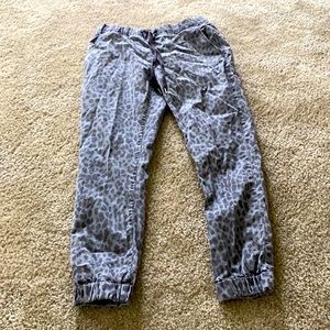 Leopard print chino joggers